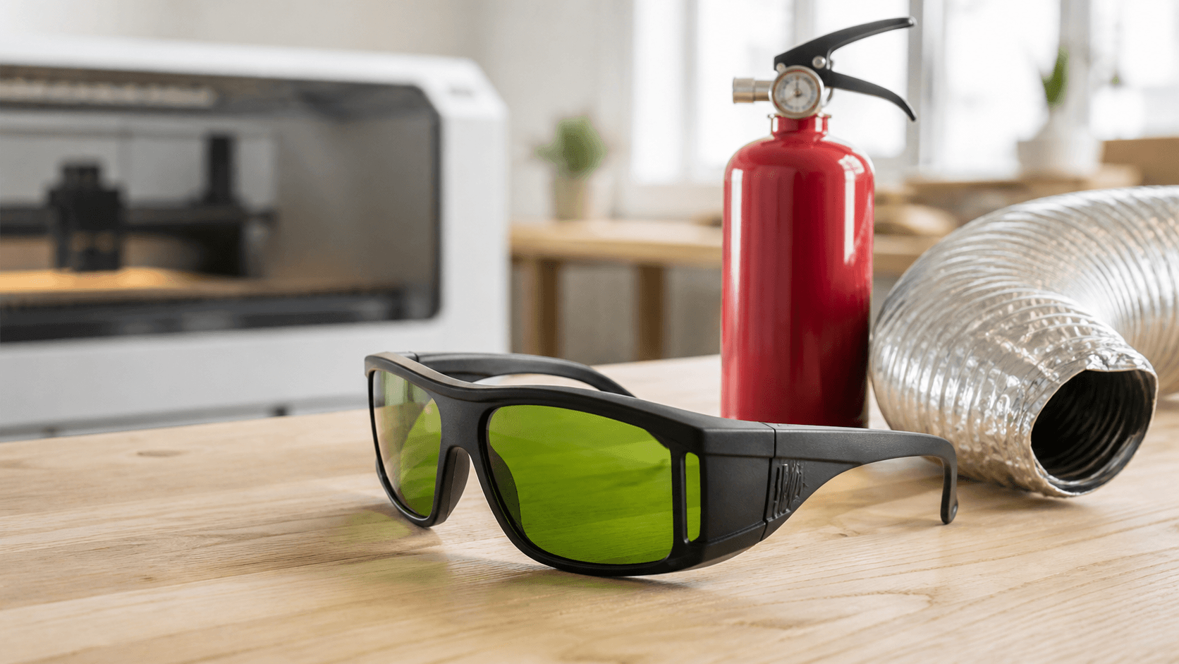 Laser Safety for the Home Workshop: Eyes, Fire, and Fumes